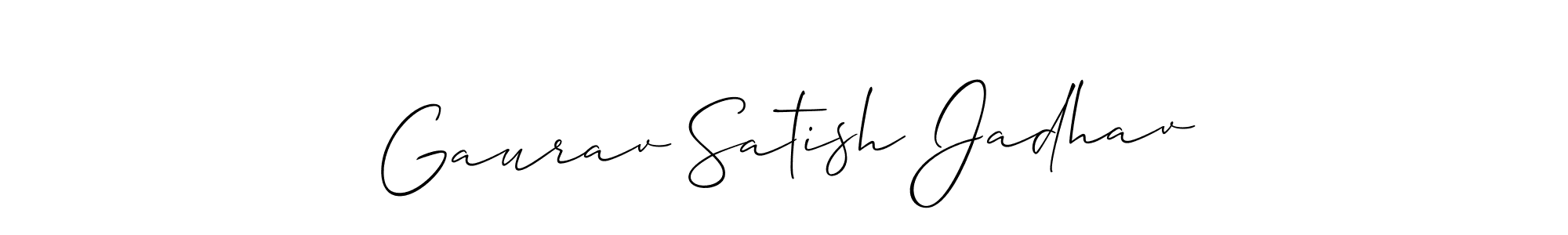How to Draw Gaurav Satish Jadhav signature style? Allison_Script is a latest design signature styles for name Gaurav Satish Jadhav. Gaurav Satish Jadhav signature style 2 images and pictures png
