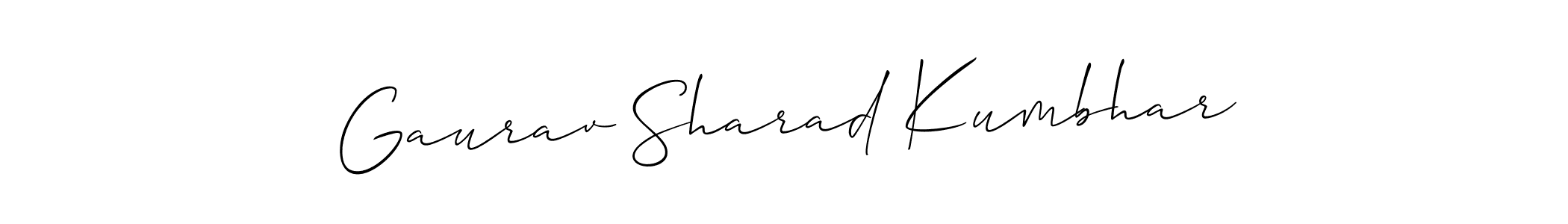 Use a signature maker to create a handwritten signature online. With this signature software, you can design (Allison_Script) your own signature for name Gaurav Sharad Kumbhar. Gaurav Sharad Kumbhar signature style 2 images and pictures png