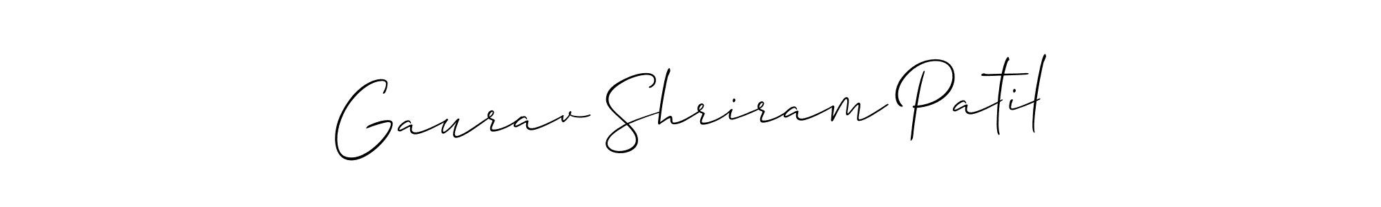 How to Draw Gaurav Shriram Patil signature style? Allison_Script is a latest design signature styles for name Gaurav Shriram Patil. Gaurav Shriram Patil signature style 2 images and pictures png