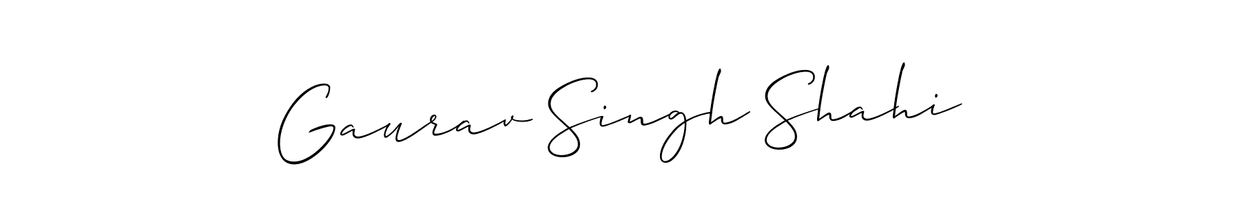 Also You can easily find your signature by using the search form. We will create Gaurav Singh Shahi name handwritten signature images for you free of cost using Allison_Script sign style. Gaurav Singh Shahi signature style 2 images and pictures png