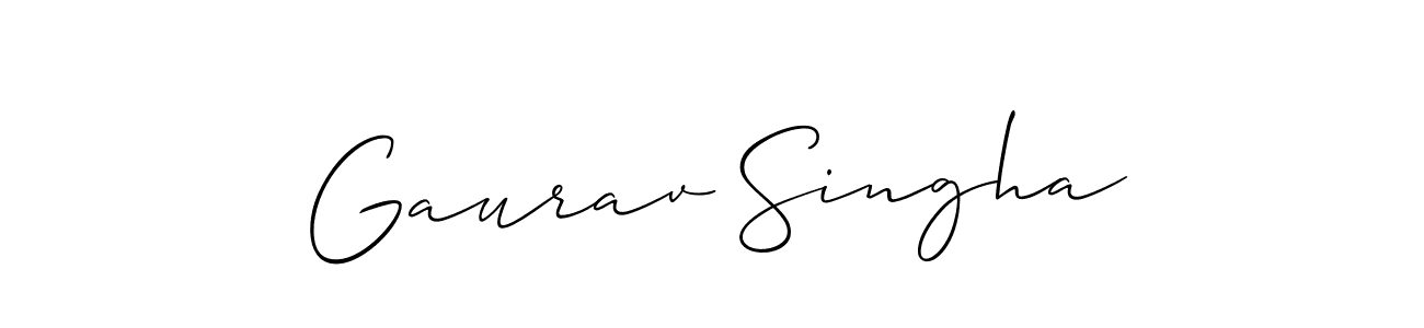 Gaurav Singha stylish signature style. Best Handwritten Sign (Allison_Script) for my name. Handwritten Signature Collection Ideas for my name Gaurav Singha. Gaurav Singha signature style 2 images and pictures png