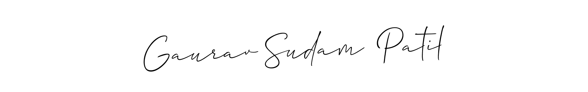 Make a beautiful signature design for name Gaurav Sudam  Patil. With this signature (Allison_Script) style, you can create a handwritten signature for free. Gaurav Sudam  Patil signature style 2 images and pictures png