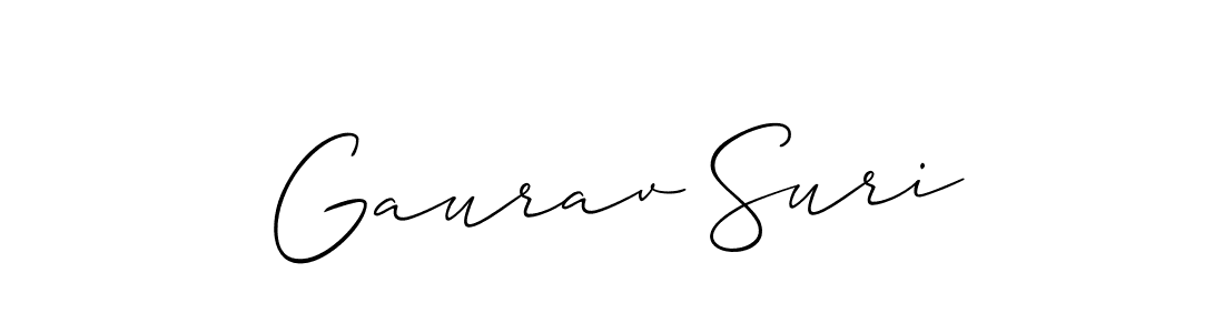Use a signature maker to create a handwritten signature online. With this signature software, you can design (Allison_Script) your own signature for name Gaurav Suri. Gaurav Suri signature style 2 images and pictures png
