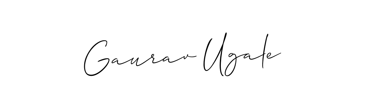 Similarly Allison_Script is the best handwritten signature design. Signature creator online .You can use it as an online autograph creator for name Gaurav Ugale. Gaurav Ugale signature style 2 images and pictures png