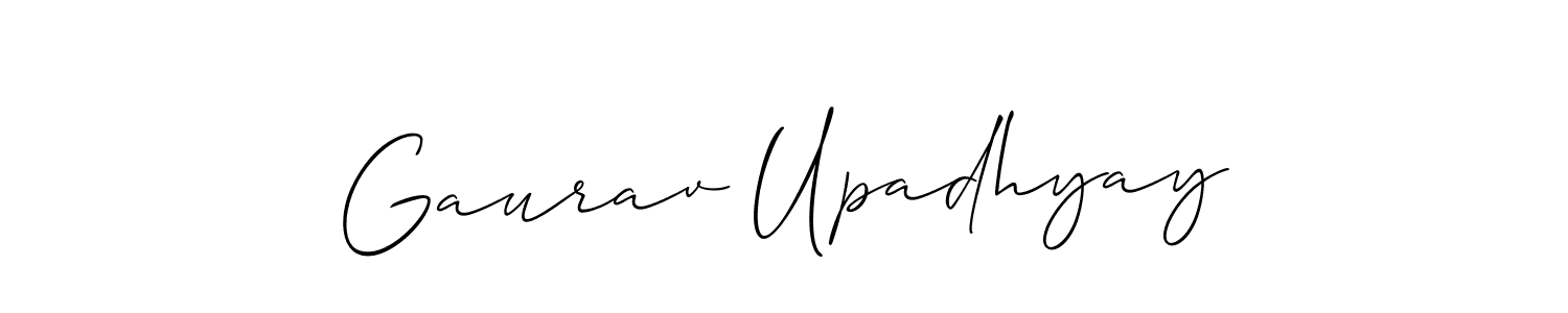 It looks lik you need a new signature style for name Gaurav Upadhyay. Design unique handwritten (Allison_Script) signature with our free signature maker in just a few clicks. Gaurav Upadhyay signature style 2 images and pictures png