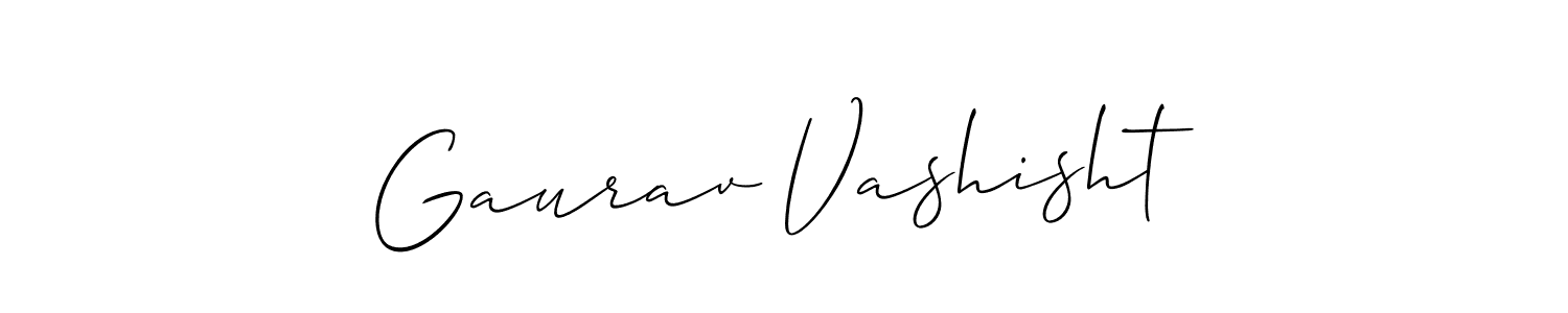 Design your own signature with our free online signature maker. With this signature software, you can create a handwritten (Allison_Script) signature for name Gaurav Vashisht. Gaurav Vashisht signature style 2 images and pictures png