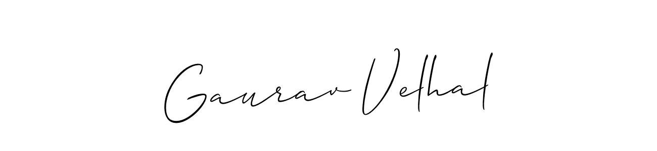 if you are searching for the best signature style for your name Gaurav Velhal. so please give up your signature search. here we have designed multiple signature styles  using Allison_Script. Gaurav Velhal signature style 2 images and pictures png