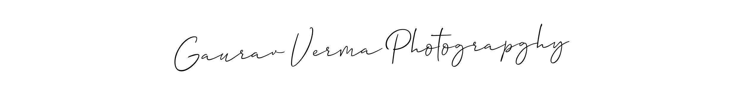 How to make Gaurav Verma Photograpghy signature? Allison_Script is a professional autograph style. Create handwritten signature for Gaurav Verma Photograpghy name. Gaurav Verma Photograpghy signature style 2 images and pictures png