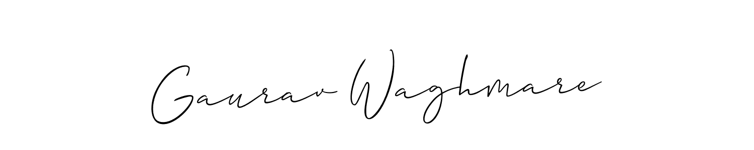 This is the best signature style for the Gaurav Waghmare name. Also you like these signature font (Allison_Script). Mix name signature. Gaurav Waghmare signature style 2 images and pictures png