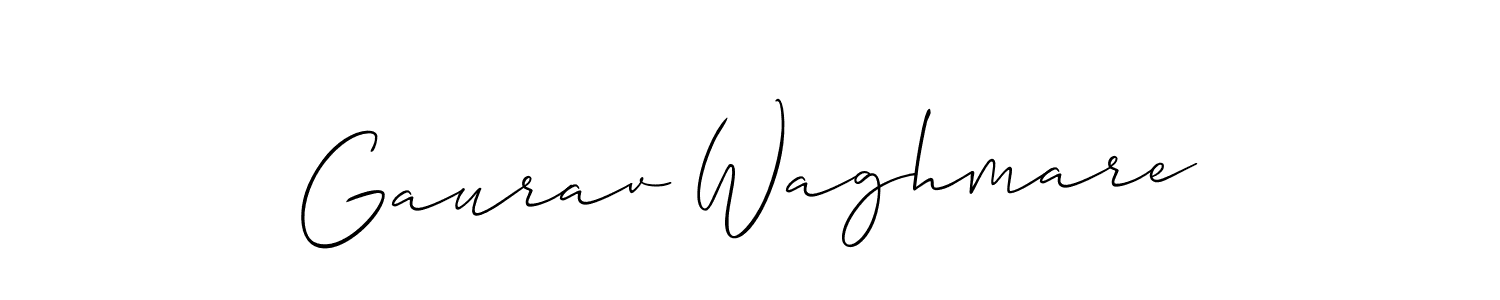 Create a beautiful signature design for name Gaurav Waghmare. With this signature (Allison_Script) fonts, you can make a handwritten signature for free. Gaurav Waghmare signature style 2 images and pictures png