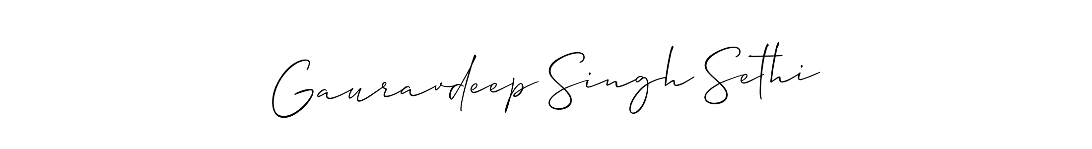 Design your own signature with our free online signature maker. With this signature software, you can create a handwritten (Allison_Script) signature for name Gauravdeep Singh Sethi. Gauravdeep Singh Sethi signature style 2 images and pictures png