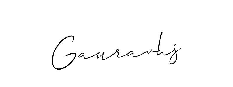 Also we have Gauravhs name is the best signature style. Create professional handwritten signature collection using Allison_Script autograph style. Gauravhs signature style 2 images and pictures png