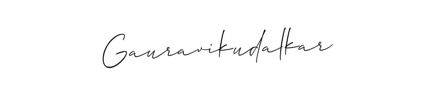 Also we have Gauravikudalkar name is the best signature style. Create professional handwritten signature collection using Allison_Script autograph style. Gauravikudalkar signature style 2 images and pictures png