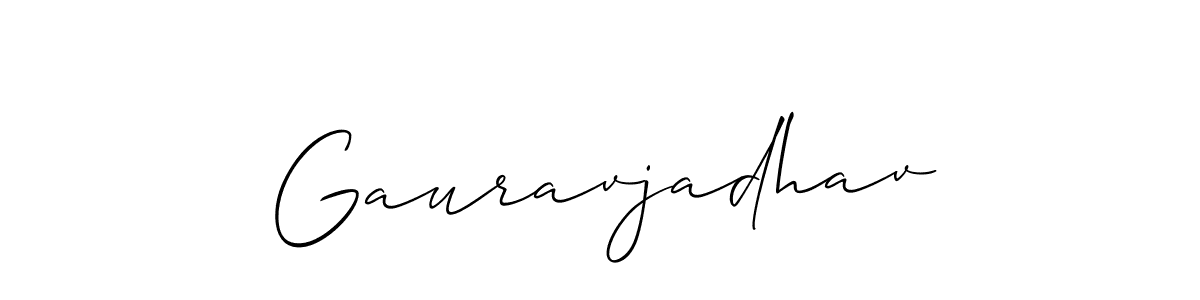 Make a beautiful signature design for name Gauravjadhav. With this signature (Allison_Script) style, you can create a handwritten signature for free. Gauravjadhav signature style 2 images and pictures png