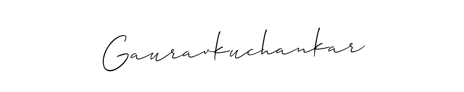 Similarly Allison_Script is the best handwritten signature design. Signature creator online .You can use it as an online autograph creator for name Gauravkuchankar. Gauravkuchankar signature style 2 images and pictures png