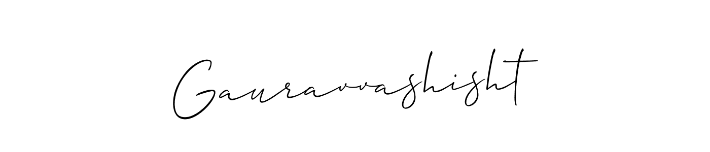 Make a beautiful signature design for name Gauravvashisht. With this signature (Allison_Script) style, you can create a handwritten signature for free. Gauravvashisht signature style 2 images and pictures png