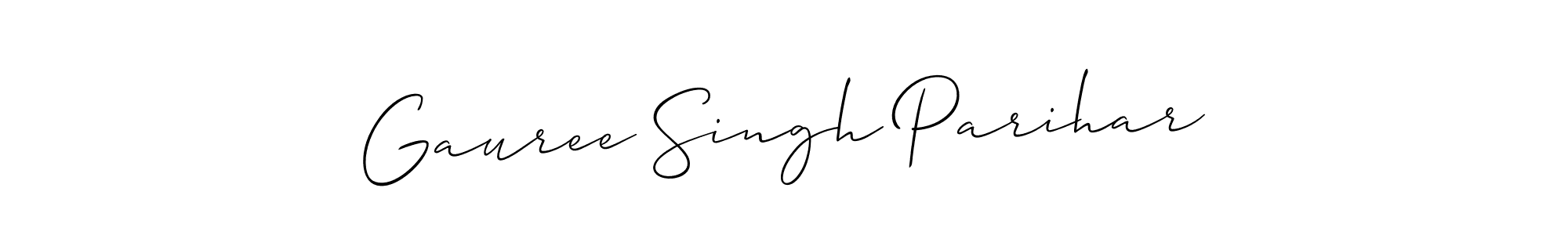Also we have Gauree Singh Parihar name is the best signature style. Create professional handwritten signature collection using Allison_Script autograph style. Gauree Singh Parihar signature style 2 images and pictures png