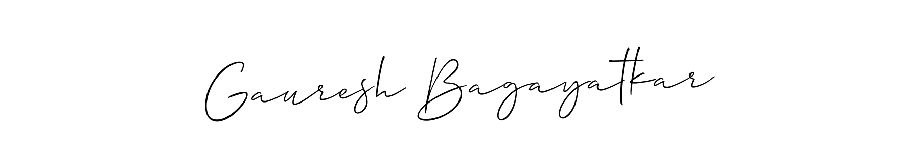 It looks lik you need a new signature style for name Gauresh Bagayatkar. Design unique handwritten (Allison_Script) signature with our free signature maker in just a few clicks. Gauresh Bagayatkar signature style 2 images and pictures png