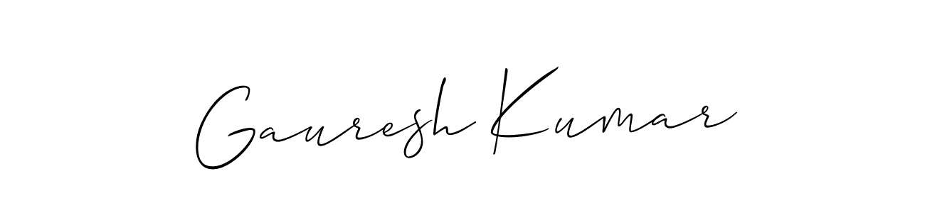 Create a beautiful signature design for name Gauresh Kumar. With this signature (Allison_Script) fonts, you can make a handwritten signature for free. Gauresh Kumar signature style 2 images and pictures png