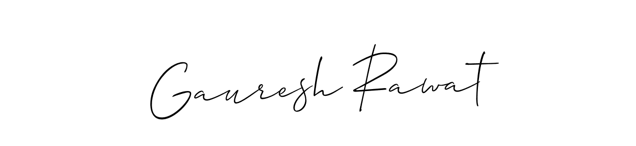 Make a short Gauresh Rawat signature style. Manage your documents anywhere anytime using Allison_Script. Create and add eSignatures, submit forms, share and send files easily. Gauresh Rawat signature style 2 images and pictures png