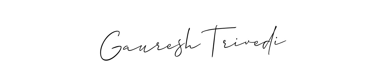 Make a beautiful signature design for name Gauresh Trivedi. With this signature (Allison_Script) style, you can create a handwritten signature for free. Gauresh Trivedi signature style 2 images and pictures png