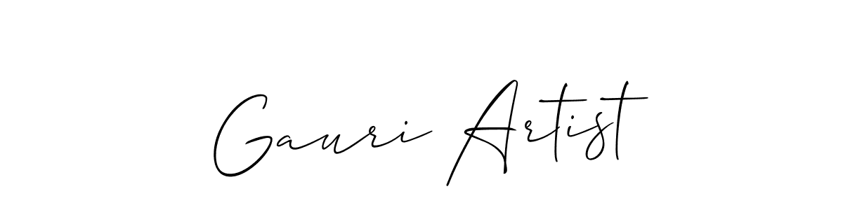 How to make Gauri Artist signature? Allison_Script is a professional autograph style. Create handwritten signature for Gauri Artist name. Gauri Artist signature style 2 images and pictures png