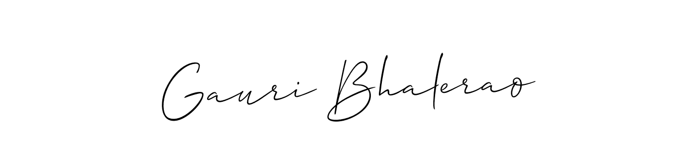 Make a beautiful signature design for name Gauri Bhalerao. With this signature (Allison_Script) style, you can create a handwritten signature for free. Gauri Bhalerao signature style 2 images and pictures png