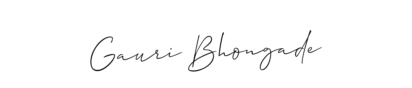 Also You can easily find your signature by using the search form. We will create Gauri Bhongade name handwritten signature images for you free of cost using Allison_Script sign style. Gauri Bhongade signature style 2 images and pictures png