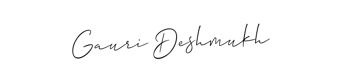 You should practise on your own different ways (Allison_Script) to write your name (Gauri Deshmukh) in signature. don't let someone else do it for you. Gauri Deshmukh signature style 2 images and pictures png