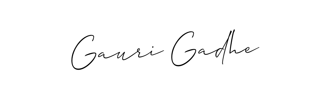 Similarly Allison_Script is the best handwritten signature design. Signature creator online .You can use it as an online autograph creator for name Gauri Gadhe. Gauri Gadhe signature style 2 images and pictures png