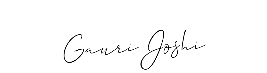 Also we have Gauri Joshi name is the best signature style. Create professional handwritten signature collection using Allison_Script autograph style. Gauri Joshi signature style 2 images and pictures png