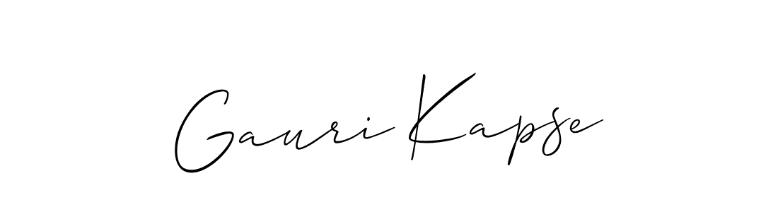 Make a short Gauri Kapse signature style. Manage your documents anywhere anytime using Allison_Script. Create and add eSignatures, submit forms, share and send files easily. Gauri Kapse signature style 2 images and pictures png