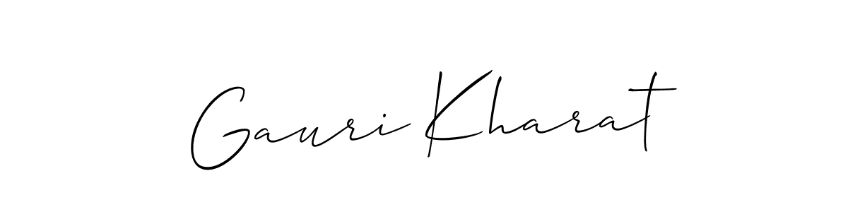 You should practise on your own different ways (Allison_Script) to write your name (Gauri Kharat) in signature. don't let someone else do it for you. Gauri Kharat signature style 2 images and pictures png