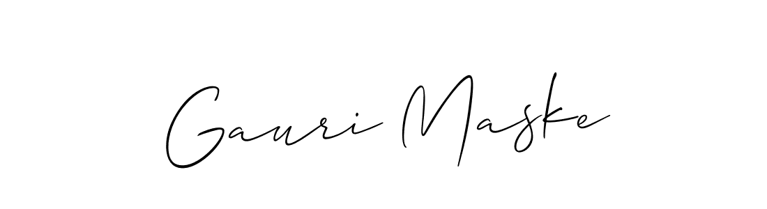 Best and Professional Signature Style for Gauri Maske. Allison_Script Best Signature Style Collection. Gauri Maske signature style 2 images and pictures png