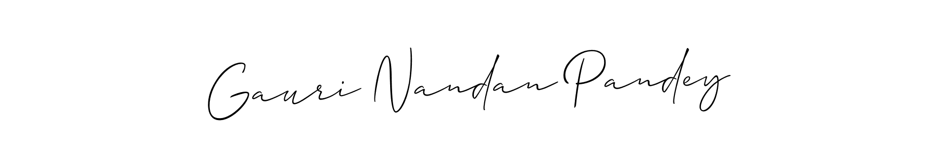 Design your own signature with our free online signature maker. With this signature software, you can create a handwritten (Allison_Script) signature for name Gauri Nandan Pandey. Gauri Nandan Pandey signature style 2 images and pictures png
