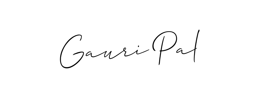 Make a beautiful signature design for name Gauri Pal. With this signature (Allison_Script) style, you can create a handwritten signature for free. Gauri Pal signature style 2 images and pictures png