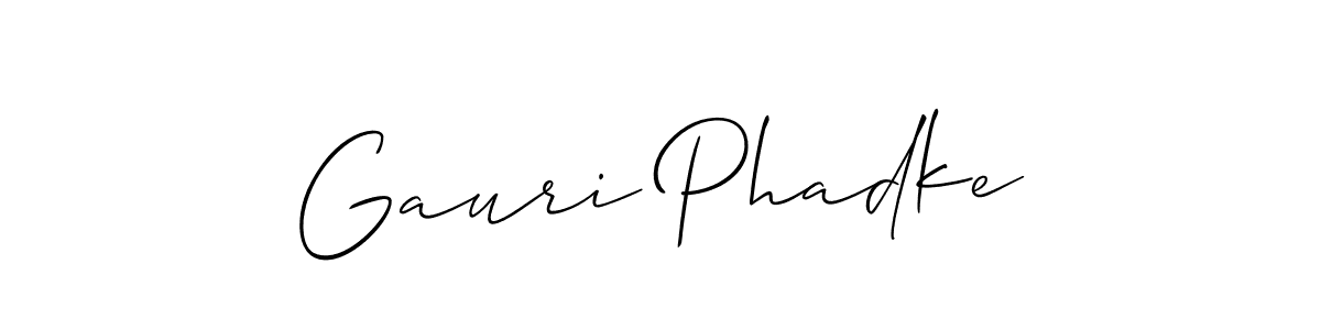 How to make Gauri Phadke signature? Allison_Script is a professional autograph style. Create handwritten signature for Gauri Phadke name. Gauri Phadke signature style 2 images and pictures png