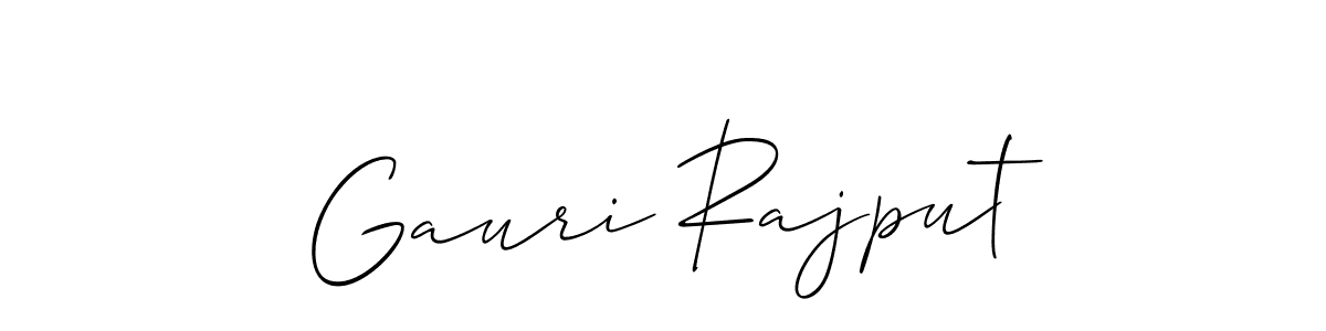 The best way (Allison_Script) to make a short signature is to pick only two or three words in your name. The name Gauri Rajput include a total of six letters. For converting this name. Gauri Rajput signature style 2 images and pictures png