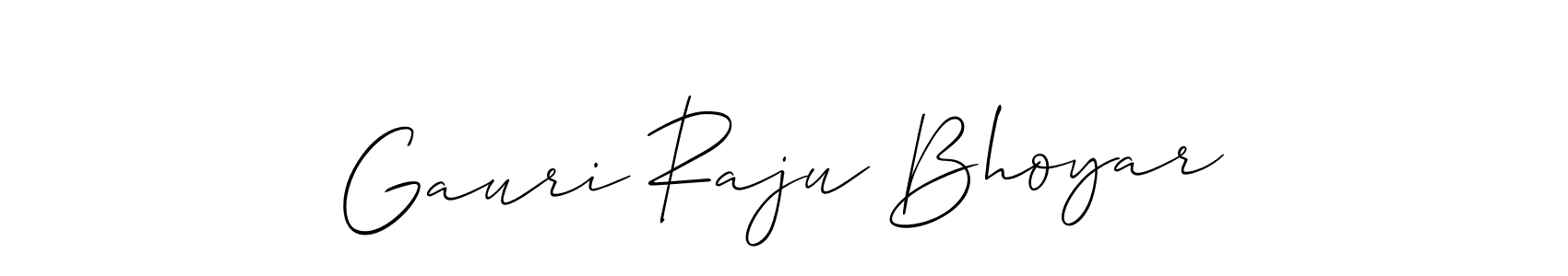 if you are searching for the best signature style for your name Gauri Raju Bhoyar. so please give up your signature search. here we have designed multiple signature styles  using Allison_Script. Gauri Raju Bhoyar signature style 2 images and pictures png