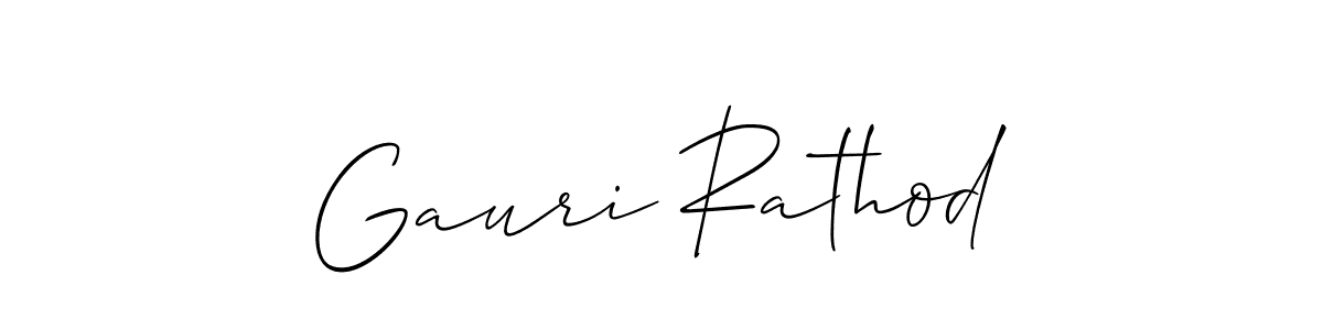 Create a beautiful signature design for name Gauri Rathod. With this signature (Allison_Script) fonts, you can make a handwritten signature for free. Gauri Rathod signature style 2 images and pictures png