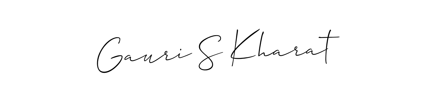 Use a signature maker to create a handwritten signature online. With this signature software, you can design (Allison_Script) your own signature for name Gauri S Kharat. Gauri S Kharat signature style 2 images and pictures png