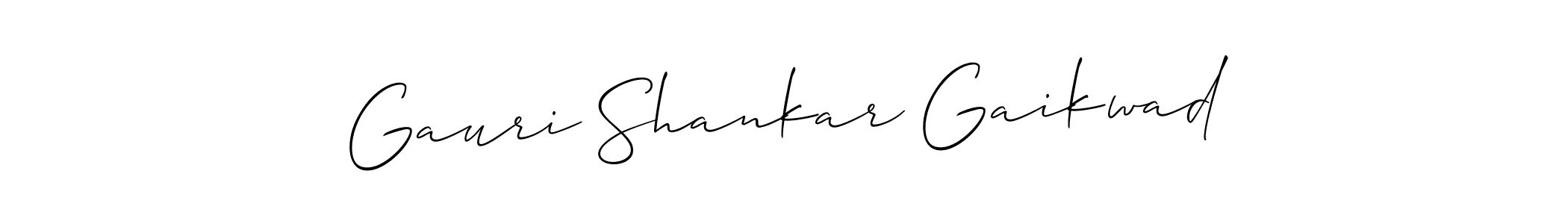 This is the best signature style for the Gauri Shankar Gaikwad name. Also you like these signature font (Allison_Script). Mix name signature. Gauri Shankar Gaikwad signature style 2 images and pictures png