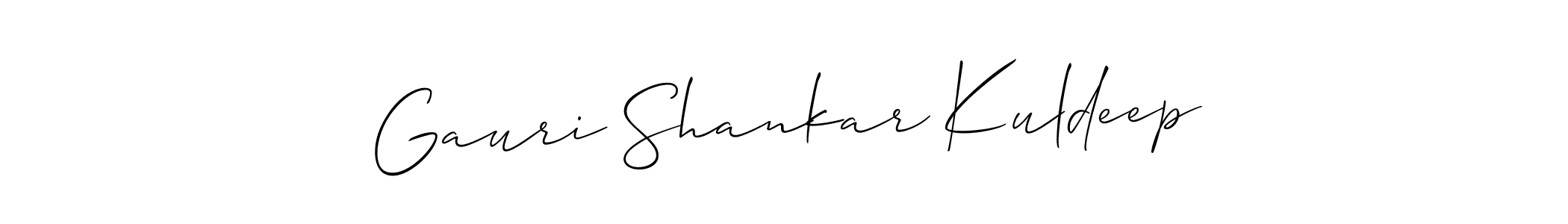 Gauri Shankar Kuldeep stylish signature style. Best Handwritten Sign (Allison_Script) for my name. Handwritten Signature Collection Ideas for my name Gauri Shankar Kuldeep. Gauri Shankar Kuldeep signature style 2 images and pictures png