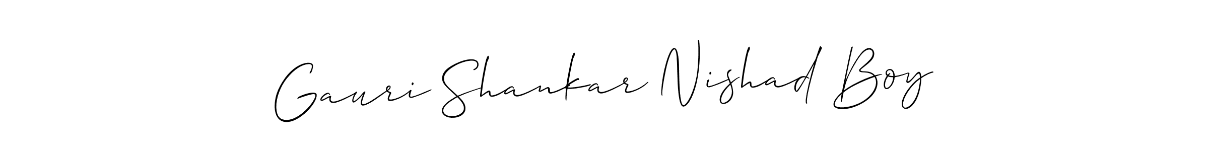 Use a signature maker to create a handwritten signature online. With this signature software, you can design (Allison_Script) your own signature for name Gauri Shankar Nishad Boy. Gauri Shankar Nishad Boy signature style 2 images and pictures png