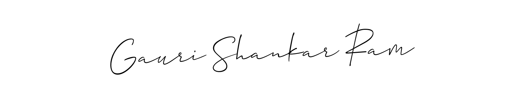 How to make Gauri Shankar Ram name signature. Use Allison_Script style for creating short signs online. This is the latest handwritten sign. Gauri Shankar Ram signature style 2 images and pictures png