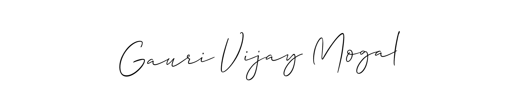 Similarly Allison_Script is the best handwritten signature design. Signature creator online .You can use it as an online autograph creator for name Gauri Vijay Mogal. Gauri Vijay Mogal signature style 2 images and pictures png