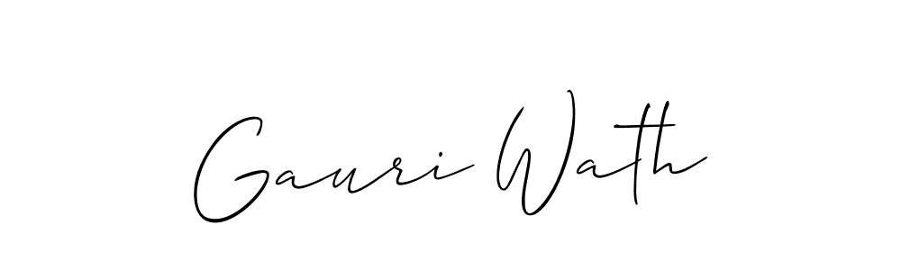 if you are searching for the best signature style for your name Gauri Wath. so please give up your signature search. here we have designed multiple signature styles  using Allison_Script. Gauri Wath signature style 2 images and pictures png