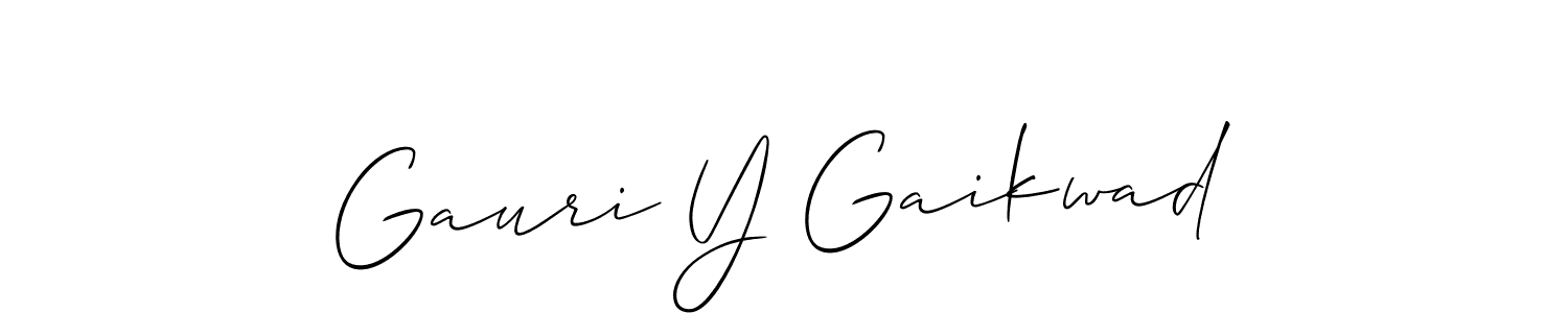 if you are searching for the best signature style for your name Gauri Y Gaikwad. so please give up your signature search. here we have designed multiple signature styles  using Allison_Script. Gauri Y Gaikwad signature style 2 images and pictures png