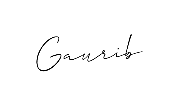 Gaurib stylish signature style. Best Handwritten Sign (Allison_Script) for my name. Handwritten Signature Collection Ideas for my name Gaurib. Gaurib signature style 2 images and pictures png