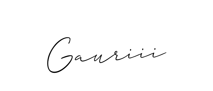 Create a beautiful signature design for name Gauriii. With this signature (Allison_Script) fonts, you can make a handwritten signature for free. Gauriii signature style 2 images and pictures png